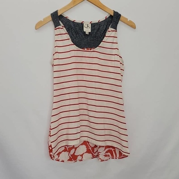 One September denim red white tank top - Picture 2 of 15
